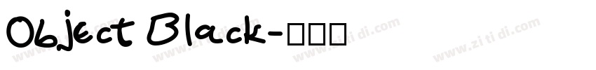Object Black字体转换